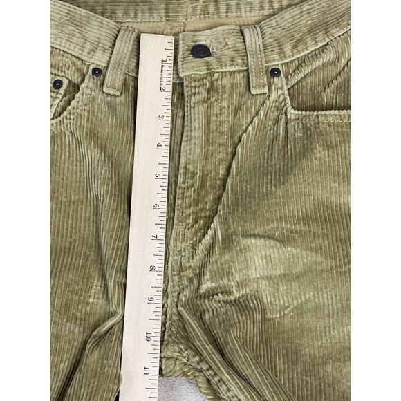 Levis‎ Pants Womens 30x30 Green Corduroy Straight Leg Regular Fit Mid Rise Retro - Picture 8 of 13